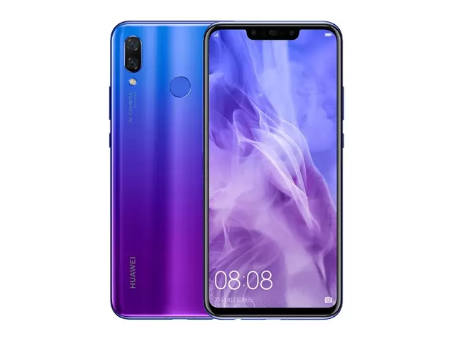 The Huawei Nova 3 smartphone in purple.