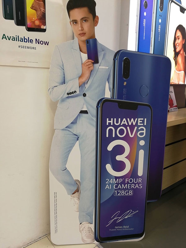 James Reid is the face of the Huawei Nova 3i.