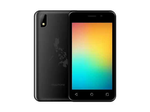 The MyPhone myA11 smartphone in black.