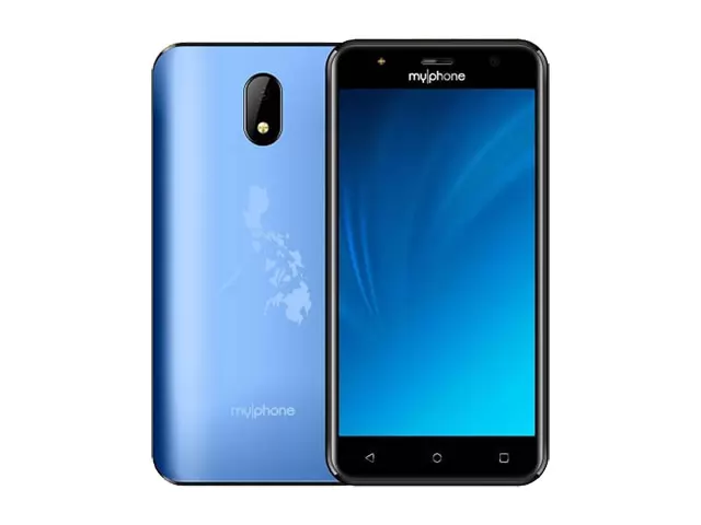 The MyPhone myA13 smartphone in blue.