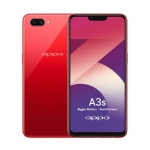 The OPPO A3s smartphone in red.