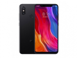 The Xiaomi Mi 8 smartphone in black.