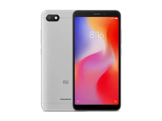 The Xiaomi Redmi 6A smartphone in gray.