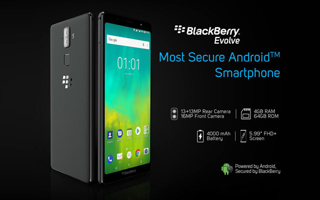 The Blackberry Evolve smartphone.