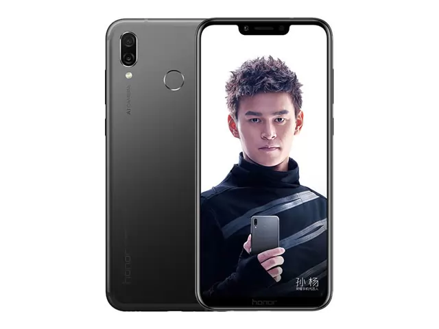 The Honor Play smartphone in black.