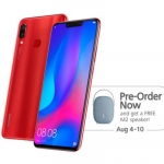 The Huawei Nova 3 comes in black, blue and red color options.