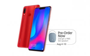 The Huawei Nova 3 comes in black, blue and red color options.