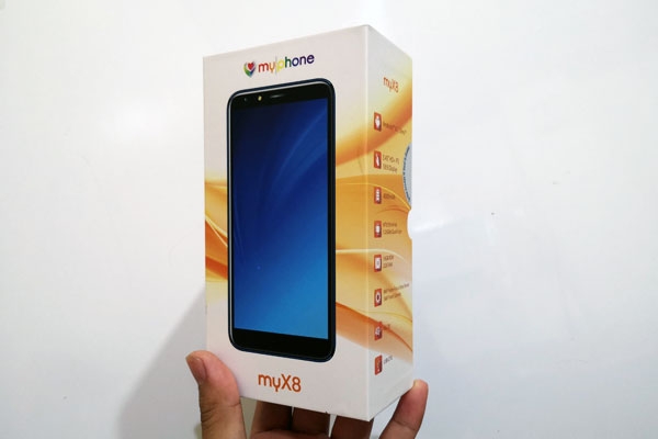 The MyPhone myX8 box.