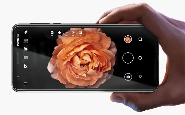 The Nokia 3.1 camera interface.