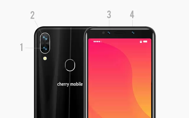The quad cameras of the Cherry Mobile Flare S7.
