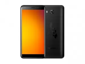 The MyPhone myX2 smartphone in black.