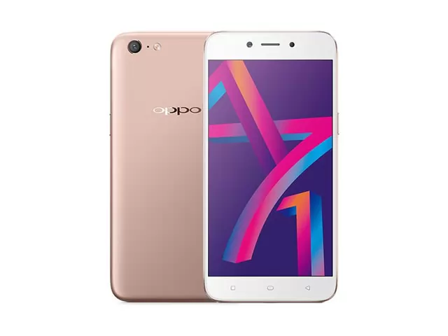 The OPPO A71k smartphone in gold.
