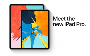 The two new iPad Pro tablets.