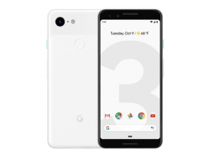 The Google Pixel 3 smartphone in white color.