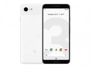 The Google Pixel 3 smartphone in white color.