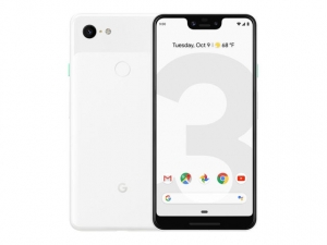 The Google Pixel 3 XL smartphone in white.
