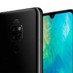 Huawei Mate 20 smartphone in black.