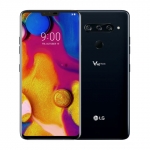 The LG V40 ThinQ smartphone in black.