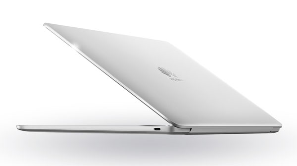 The Huawei MateBook 13 in silver.