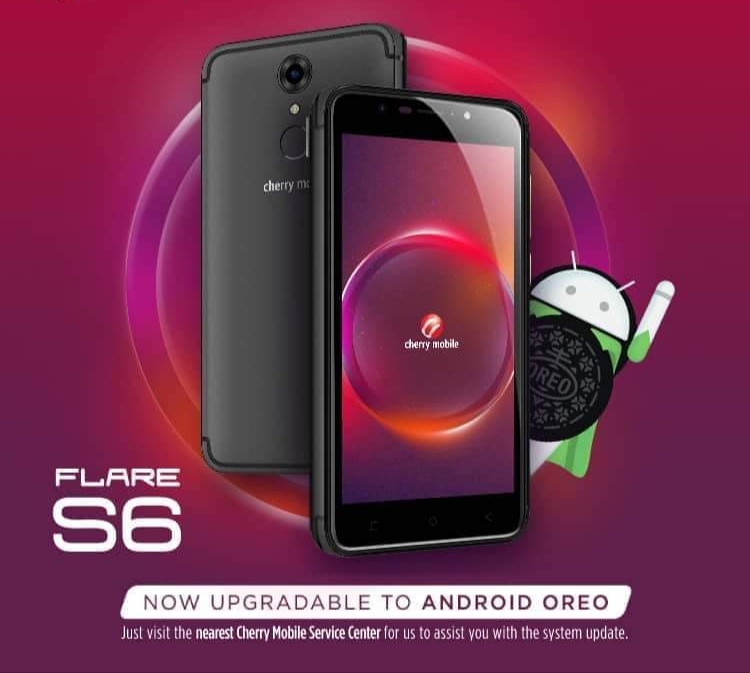 Cherry Mobile Flare S6 Android Oreo software update announcement.