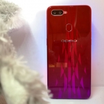 The OPPO F9 sunrise red.