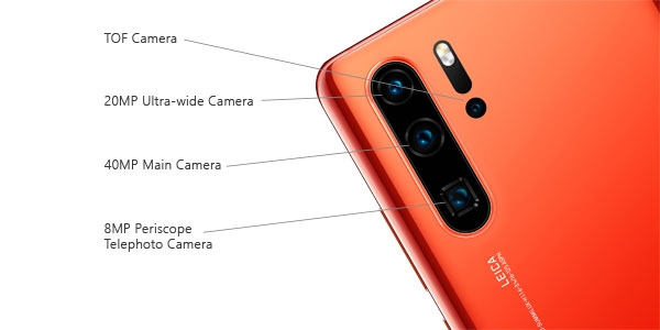 These are the cameras of the Huawei P30 Pro.