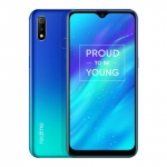 The Realme 3 smartphone in Radiant Blue color.