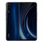 The Vivo iQOO gaming smartphone in blue.