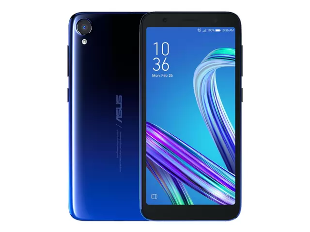 The ASUS Zenfone Live L2 smartphone in Cosmic Blue color.