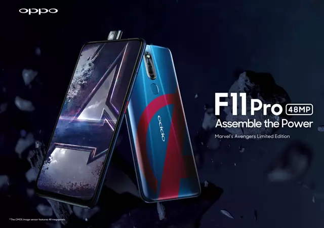 The OPPO F11 Pro Avengers Limited Edition smartphone.