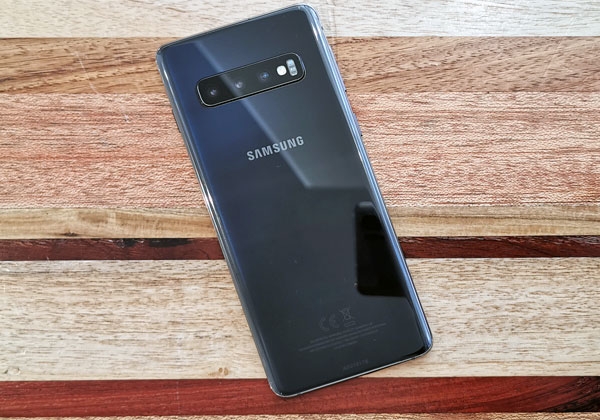 The back of the Samsung Galaxy S10.