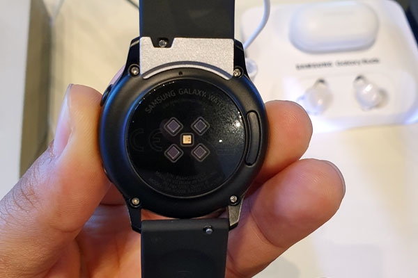 Underside of the Samsung Galaxy Watch Active.