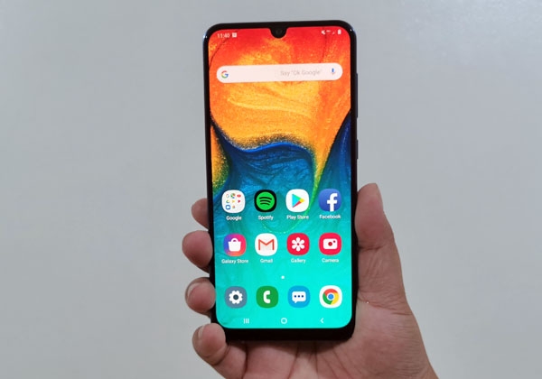 The Samsung Galaxy A30 has an impressive display.