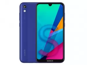 The Honor 8S smartphone in blue color.