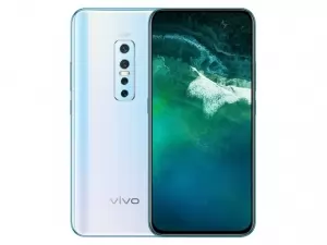 The Vivo V17 Pro smartphone in Glacier Ice color.