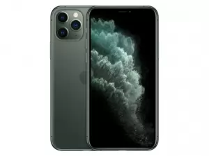 The iPhone 11 Pro in midnight green color.