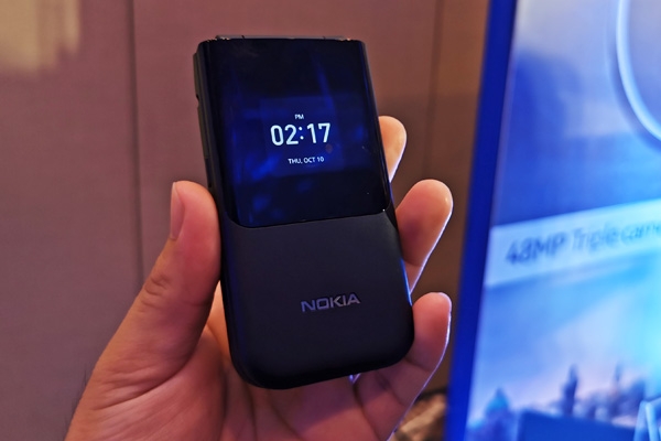 The Nokia 2720 when folded