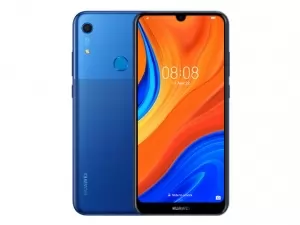 The Huawei Y6s smartphone in orchid blue color.
