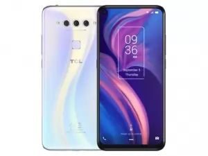 The TCL Plex smartphone in Opal White color.