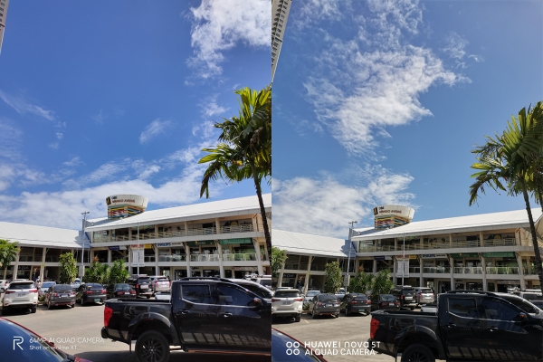 Sample picture by Realme XT (left) and Huawei Nova 5T (right).