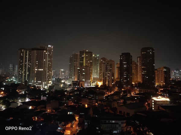 Makati skyline at night by OPPO Reno2.