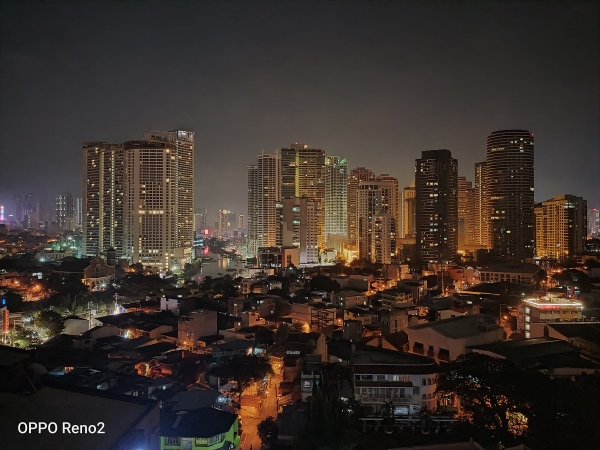 Makati skyline at night by OPPO Reno2 with Night mode.