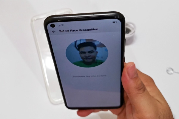 Setting up Face Recognition on the Huawei Y7p.