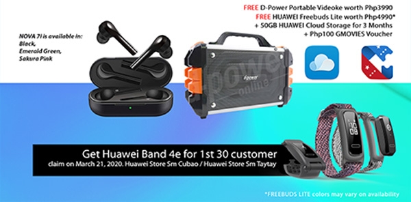 Huawei nova 7i Freebies