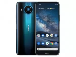 The Nokia 8.3 5G smartphone in Polar Night color.