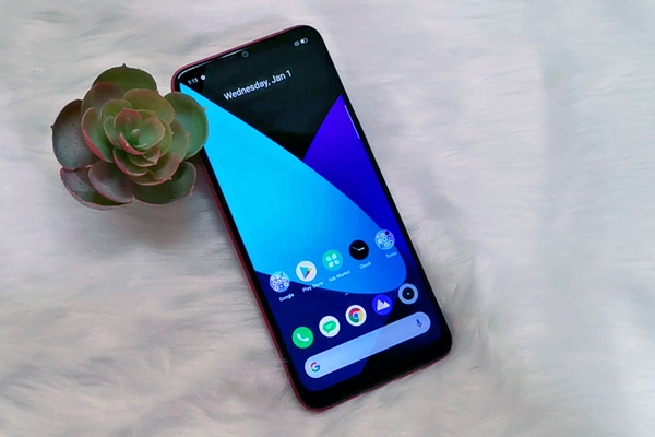 The home screen of the Realme C3.