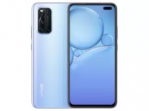 The Vivo V19 smartphone in Sleek Silver color.