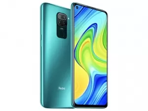 The Xiaomi Redmi Note 9 smartphone in Forest Green color.