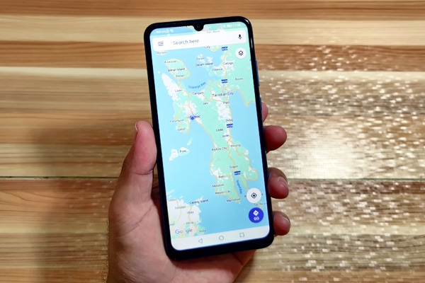 Google Maps on the Huawei Y6p.