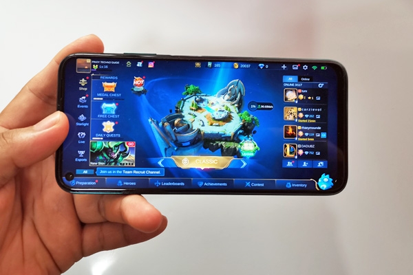 Mobile Legends on the Huawei nova 7i.